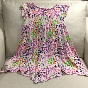 Multi color polka dot flowing dress